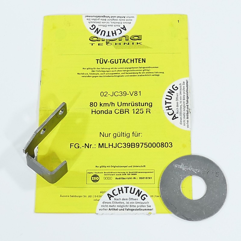 Honda (Original OE) - HONDA CBR125 CBR125R JC39 80Kmh Drosselung Umrüstung Gaswegbegrenzer - Bild  von 3