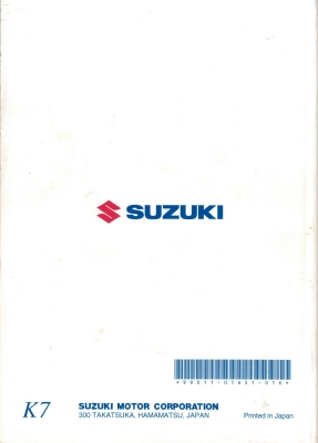 Suzuki (Original OE) - SUZUKI GSXR600 GSX-R600 WVCE K6 K7 Fahrerhandbuch Bedienungsanleitung - Bild 2 von 2