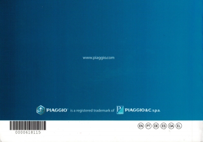 Piaggio (Original OE) - PIAGGIO ZIP 50 ZIP50 2T 2009-2015 Fahrerhandbuch Bedienungsanleitung - Bild 2 von 3