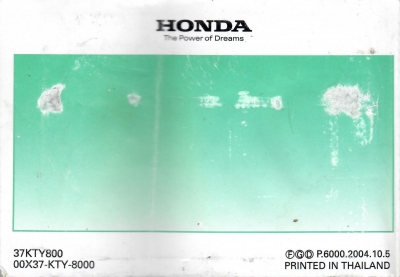 Honda (Original OE) - HONDA CBR125 CBR125R JC34 Fahrerhandbuch Bedienungsanleitung 00X37-KTY-8000 - Bild 2 von 2